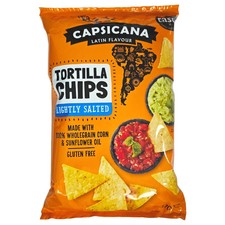 Capsicana Lightly Salted Chips Tortilla Mexican Crisps Snacks 170g, Gluten Free