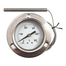 Termometro forno per forno a legna barbecue BBQ pirometro 0-500°C acciaio inox