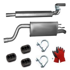 Komplett Auspuff+Anbausatz für Opel Meriva B (S10) Grossraumlimousine 1.4 Neu