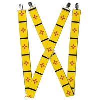 Buckle-Down Suspenders, New Mexico Flag Black 1.5-Inch Wide Regular (Us Import)