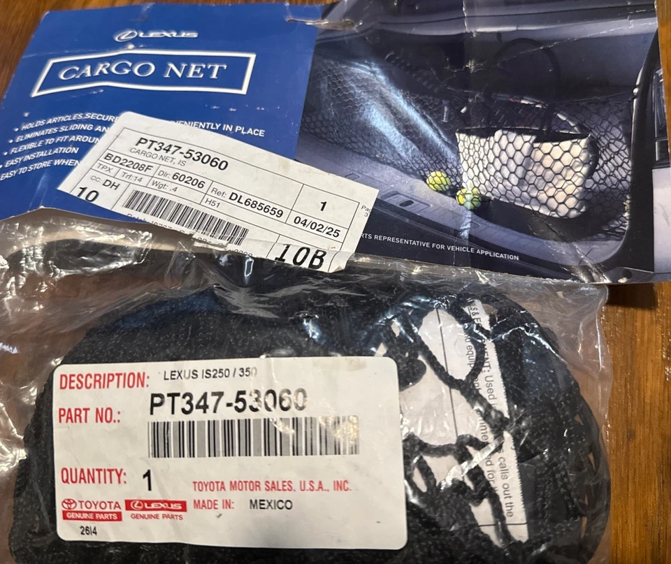 Nuevo maletero red de carga OEM LEXUS IS250 IS350 IS-F IS-C (2006-2013) PT347-53060 Foto 3 de 4