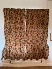 Paoletti Zurich Gold Floral Jacquard Pencil Pleat Curtains + Matching Tiebacks