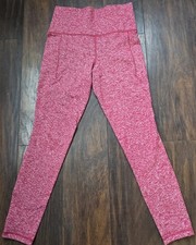 Athleta Salutation Stash Pocket Tight  Size S  Cranberry Heather