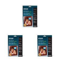Epson Ultra Premium Photo Paper GLOSSY 5x7 Inches, 20 Sheets S041945 Pack of 3