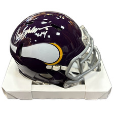 Chuck Foreman Autographed Minnesota Vikings Speed Mini Helmet Beckett