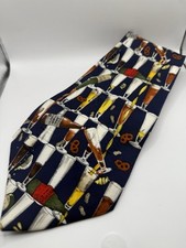 Vtg 1995 Nicole Miller Oktoberfest Beer  German Pretzel Silk Tie