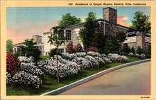 Linen DANCING MOVIE STAR GINGER ROGERS HOME Beverly Hills Los Angeles CA BB7768