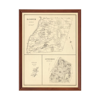 Old Map of Hanover, NH 1892 - Vintage Hanover New Hampshire