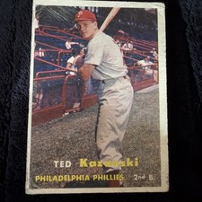1957 Topps Ted Kazanski Philadelphia Phillies #27