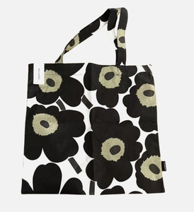 Black Marimekko Canvans Portable Reusable Tote Simple shopping bag