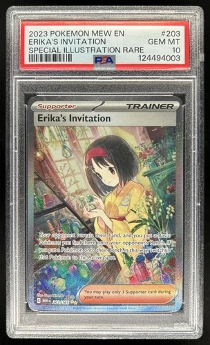 2023 Pokemon SV 151 Erika's Invitation Special Illustration Rare #203/165 PSA 10