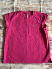 Figs Scrubs Raspberry Crew Neck Rafaela Top Size Large