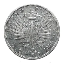 [NC] VITTORIO EMANUELE III - SAVOIA -  2 LIRE 1906 AQUILA ARALDICA (nc268c)