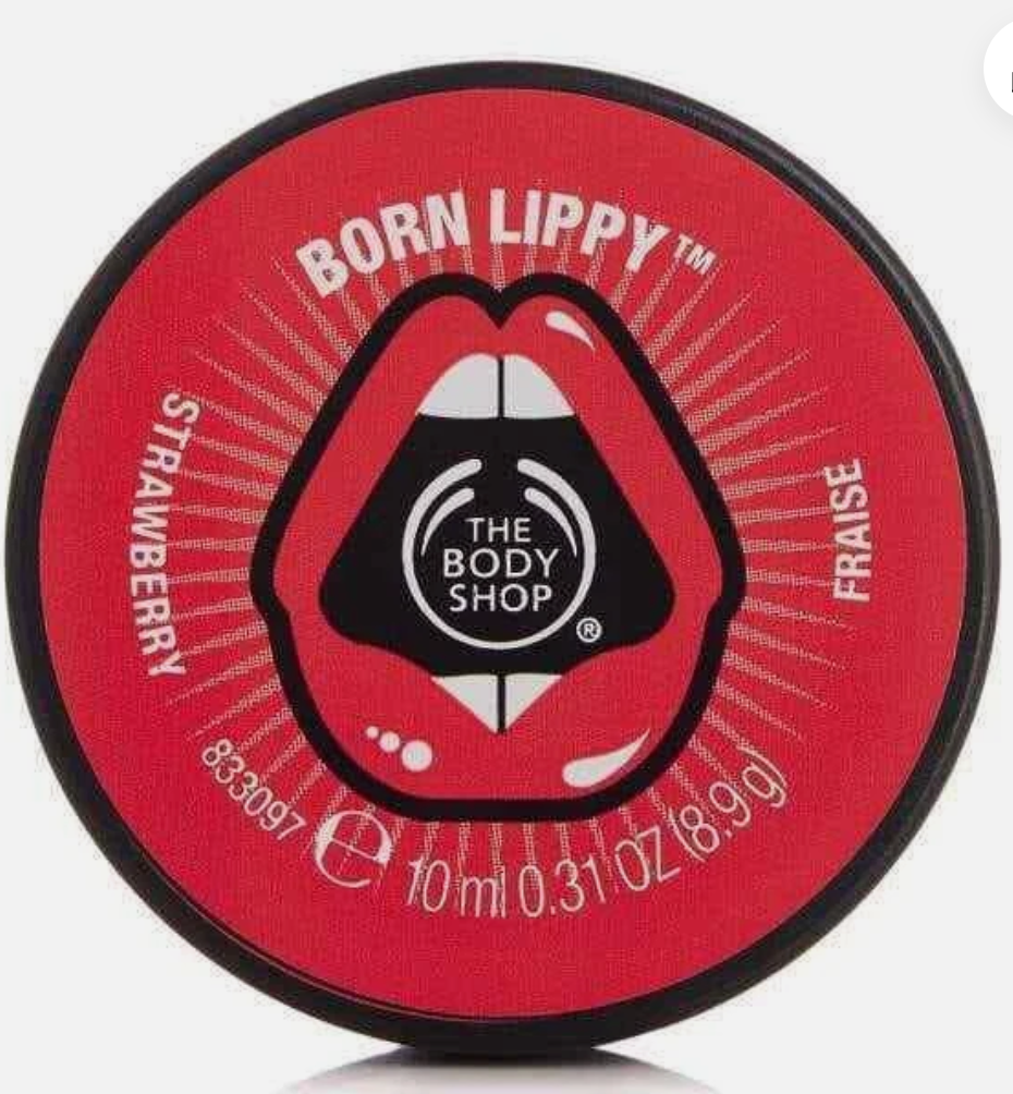 The Body Shop Strawberry Born Lippy Lip Balm/Butter 10ml