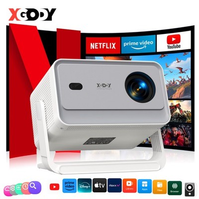 XGODY Gimbal 4K A6 Pro Video Beamer Full hd Projektor WiFi Android TV Autofokus