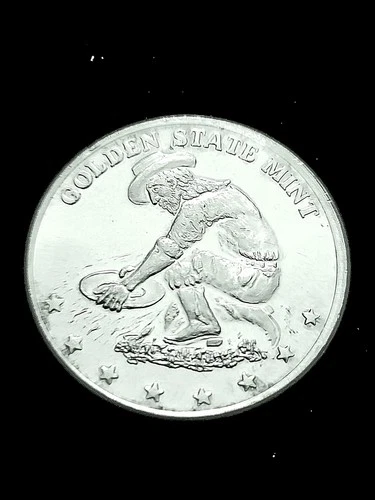 Golden State Mint Prospector Eagle 1 Oz .999 Silver Bullion Round A - No Reserve