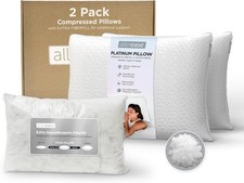 AllerEase Platinum 2-in-1 Adjustable Pillow CleanBoost Allergen Barrier Extra
