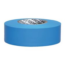 Flagging Tape, No Legend, Fluorescent Blue, 1 3/16 In Wide X 150 Ft Length,