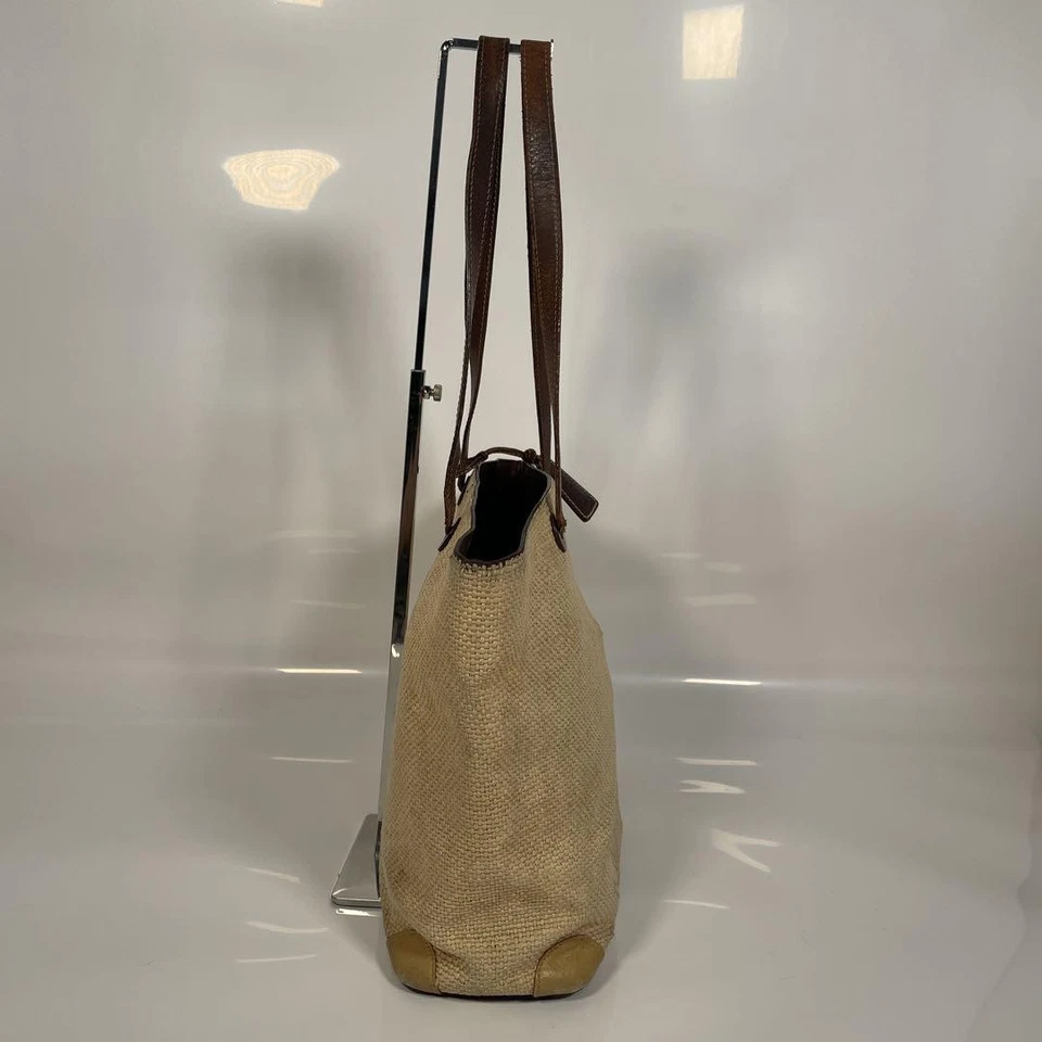 Chanel Coco Mark Tote Bag Beige Straw Raffia Shoulder Handbag Logo  MBc0989 - Image 2 of 4