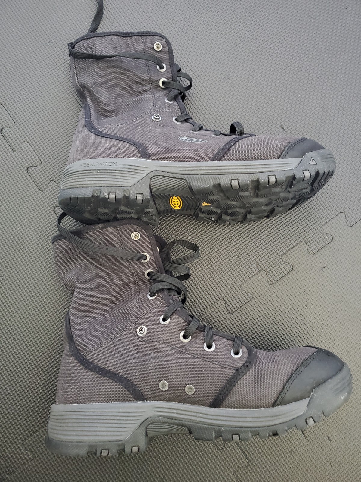 Stivali KEEN UTILITY Roswell neri in tela da uomo misura 10EE larghi