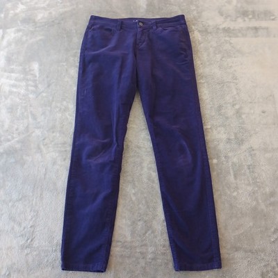 Ann Taylor Loft Pants Womens Size 4 Purple Super Skinny Corduroy 30x28 Mid Rise