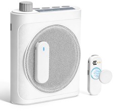 Voice Amplifier for Teachers with Dual Magnetic Wireless Lavalier White