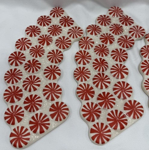 RETIRED! Dept. 56 Peppermint Candy Road - Sidewalk Lot Of 3 Curved & 6 Straight - Picture 2 of 7