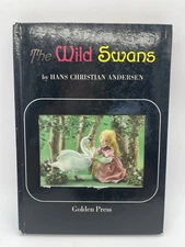 Vintage The Wild Swans Golden Press Book Lenticular Cover 3D 1966 Andersen
