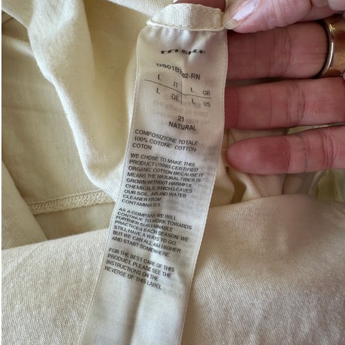 NWT Rick Owens DRKSHDW Cream Toga Tunic Sleeveless Lined Side Split L - Picture 14 of 16