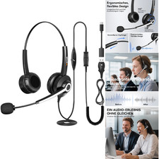 USB Headset mit Mikrofon für PC Laptop Büro