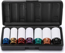 7-Piece 1/2 Drive Metric Deep Impact Lug Nut ...