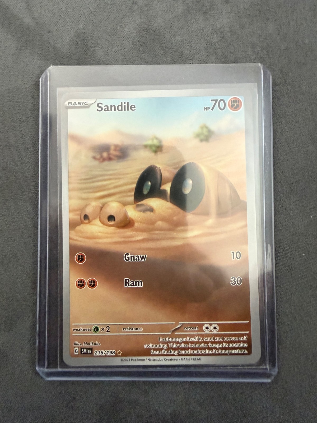 Pokemon TCG Sandile - 216/198 Holo SV01: Scarlet & Violet Base Set