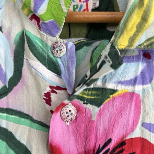 Vtg Jams World Hawaiian Aloha Shirt Men's XL 100% Rayon Floral Colorful EUC - Foto 10 di 14