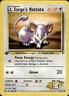 Pokemon 1st Ed. Gym Heroes Common Lt. Surge's Rattata 82/132 - Near Mint (NM)