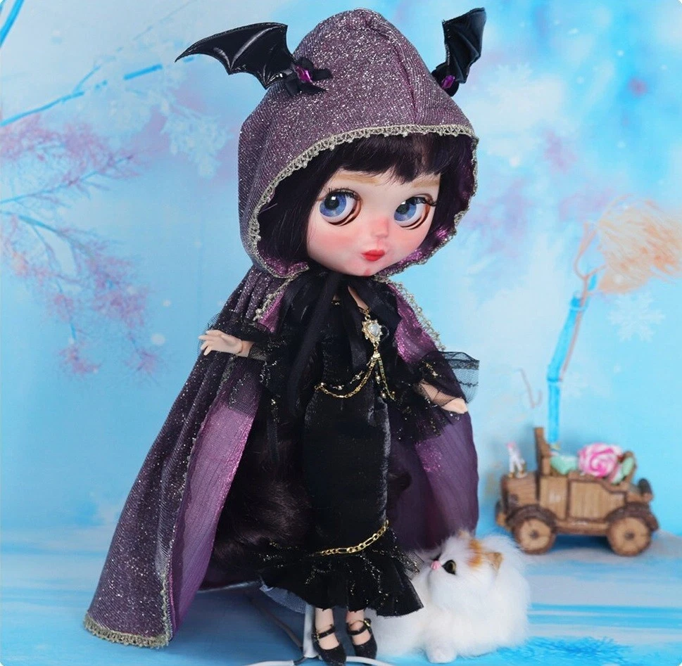 Gothic Dawn Night Bat Lady Halloween Suit for 12