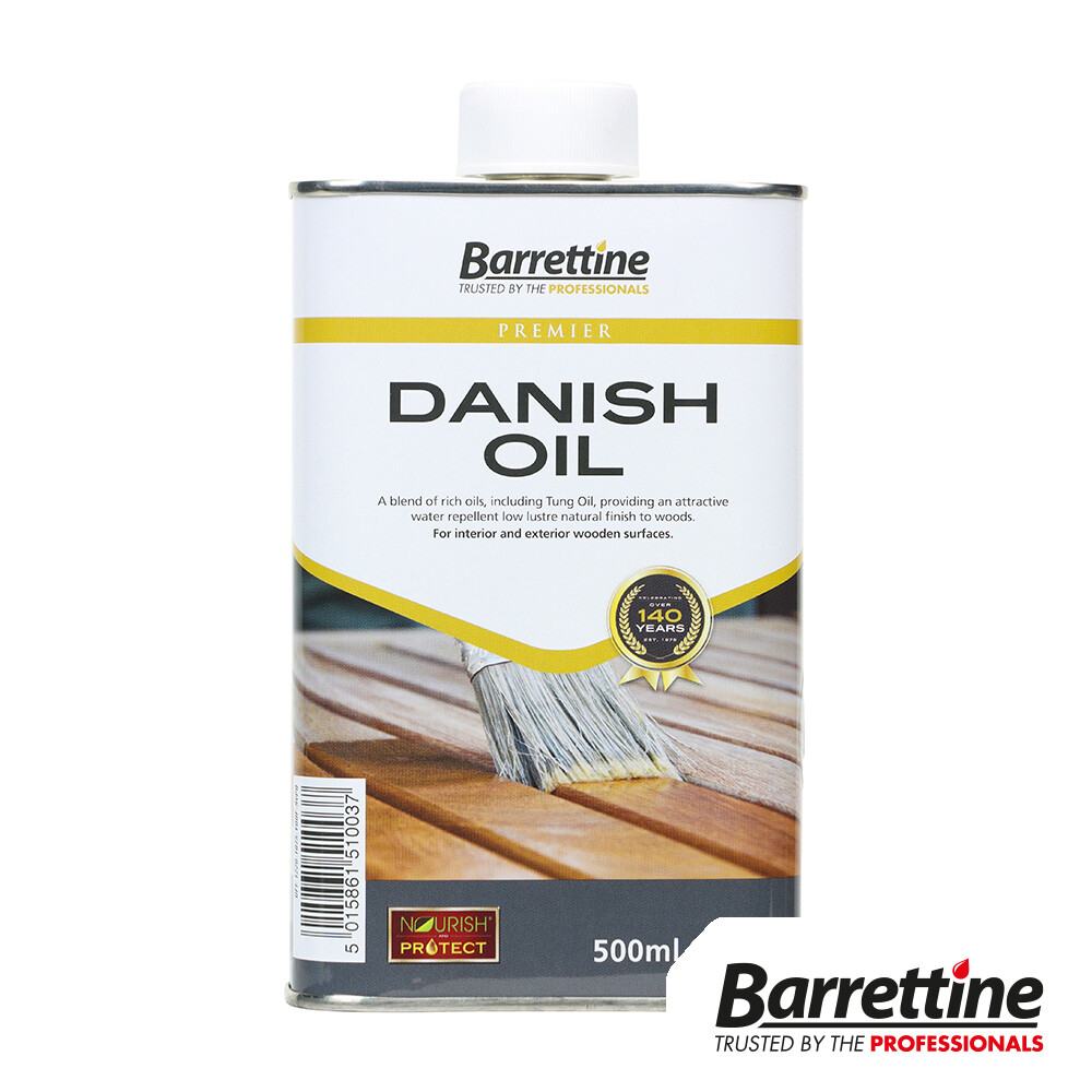 Timco Barrettine Danish Wood Oil Resin Lustre Finish Wooden Furnishings 500ml