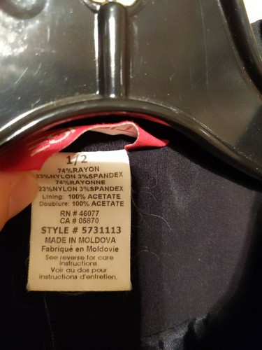 ESPRIT Black Long Coat Jacket Outerwear - Womens Medium Slim Stretch Nylon - Picture 2 of 3