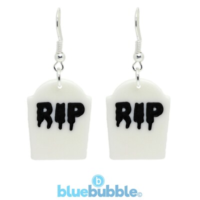 Bluebubble FRIGHT NIGHT Grabstein Ohrringe Halloween Kostüm Goth Evil Death