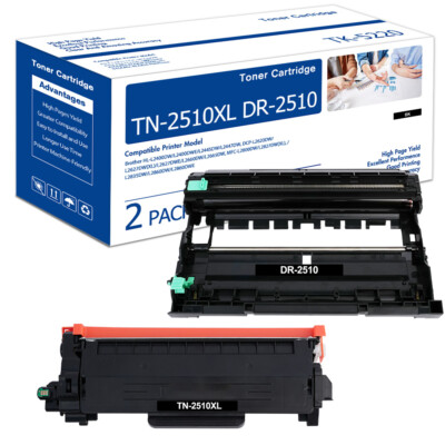 Druckerpatrone Kompatibel Brother TN-2510 XL DR2510 DCP-L2600 HL-L2400 MFC-L2860