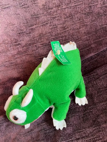 Green & White Plush HODAG Mixed Lizard Dinosaur Stuffed Animal - 3.5 inches high - Picture 11 of 11