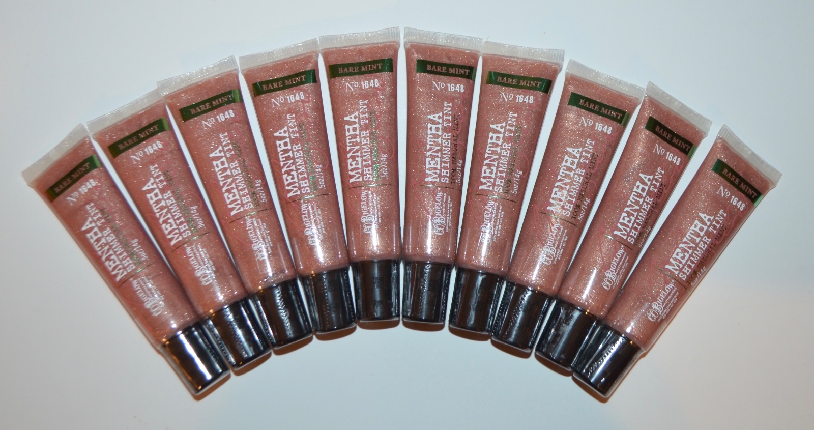 10 BATH & BODY WORKS CO BIGELOW BARE MINT MENTHA SHIMMER TINT LIP GLOSS