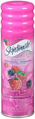 5 Pack Skintimate Signature Scents Shave Gel Raspberry Rain 7Oz Each