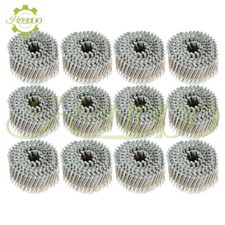 3600Pcs 2-1/2" .092" Siding Nails 15 Degree Collated Wire Coil Full Round Head