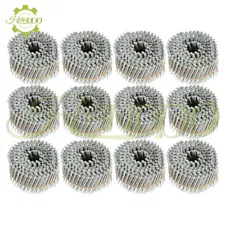 3600Pcs 2-1/2" × .092" Siding Nails 15 Degree Collated Wire Coil Full Round Head