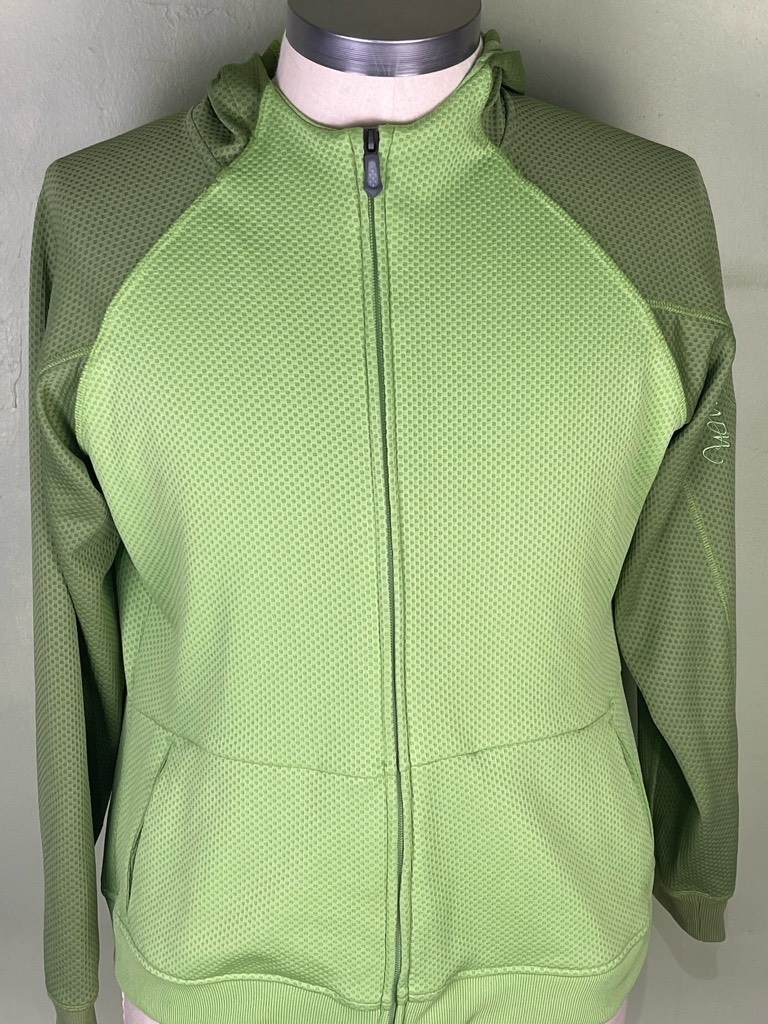 Salomon Donna Felpa con Felpa Sci Snowboard Giacca Verde Strutturata Cerniera Tasche XL