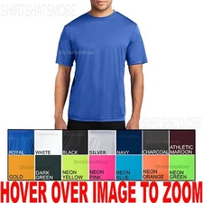 Mens Moisture WIcking Performance T-Shirt Gym Athletic S M L XL 2XL 3XL 4XL UPF 