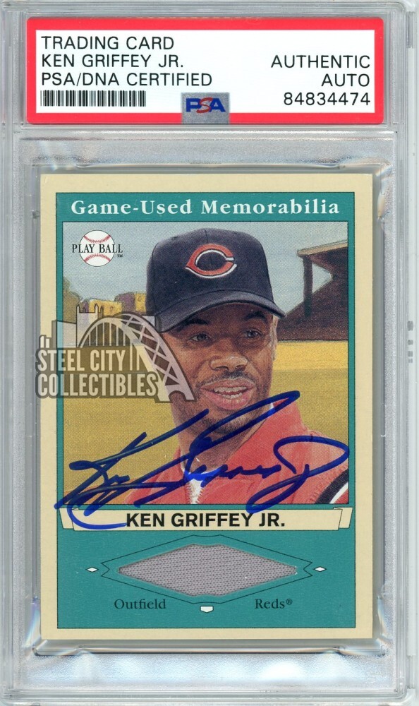 Ken Griffey Jr 2003 Upper Deck Play Ball Autograph Jersey Card #PB-KG1 PSA/DNA