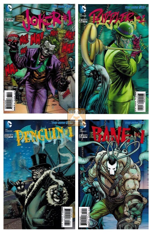 💥 BATMAN #23.1 23.2 23.3 23.4 3D 2ND PRINT VARIANT Joker BANE Riddler PENGUIN
