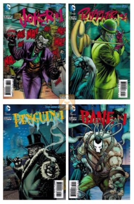   BATMAN #23.1 23.2 23.3 23.4 3D 2ND PRINT VARIANT Joker BANE Riddler PENGUIN