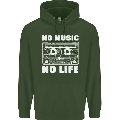 No Music No Life Retro Audio Cassette Childrens Kids Hoodie - Picture 50 of 80